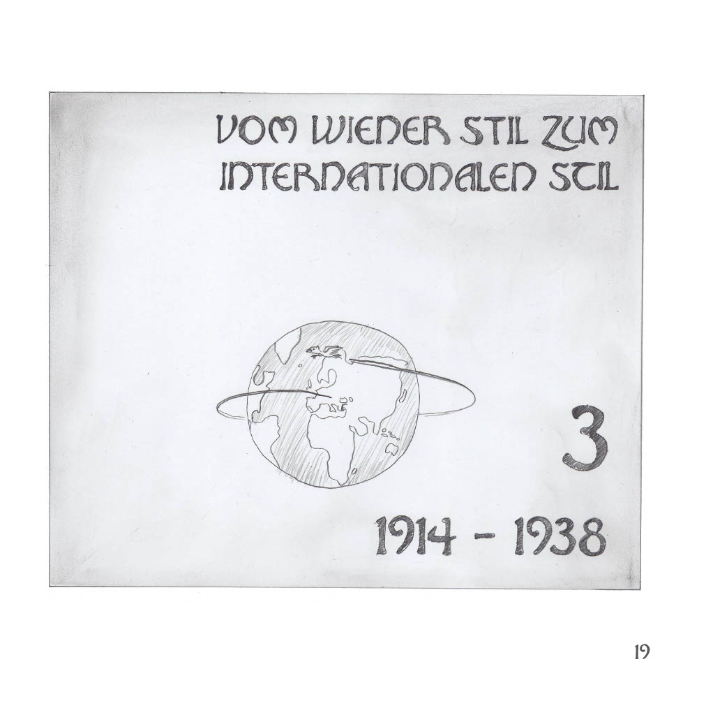Illustration Wiener Stil wird international - Greifi umkreist den Erdball